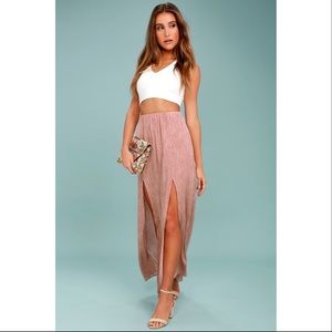 💗 Lulu’s Blush Pink Maxi Skirt